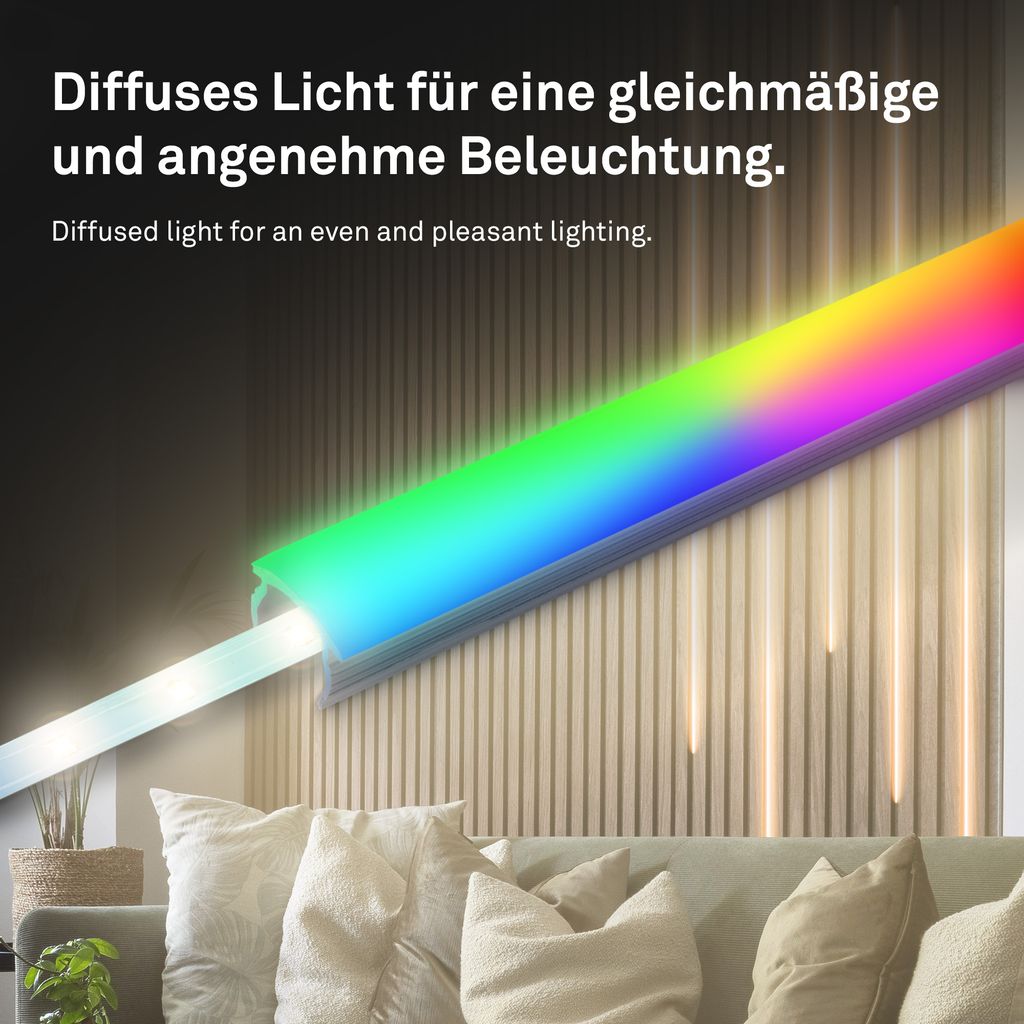 Pimp your Panel Diffusor 11mm Spaltbreite - für Wandpaneele, Klemmbar, Kürzbar, dunkle Rauchoptik