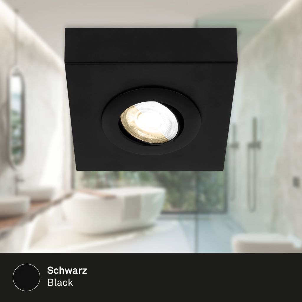 CTS Deckenleuchte, 12 cm, 4W, 460lm, schwarz