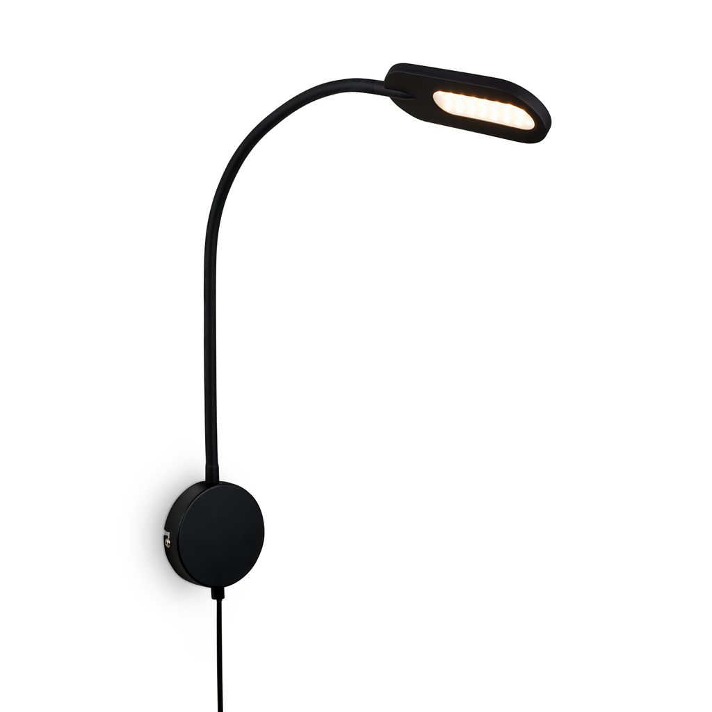 Wandleuchte, 52 cm, 6W, 650lm, schwarz