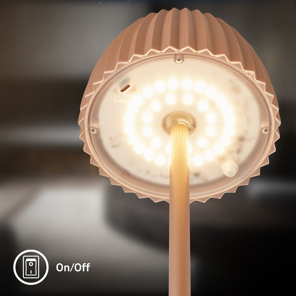 LED Floor Lamp Free Standing Warm Light Reading USB-C 8W Dimmer 1240mm Coffee