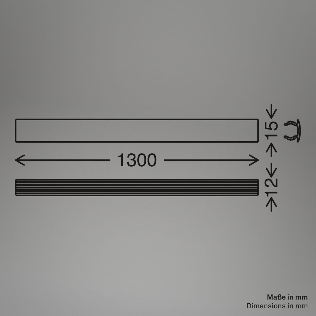 Pimp your Panel Diffusor 11mm Spaltbreite - für Wandpaneele, Klemmbar, Kürzbar, dunkle Rauchoptik