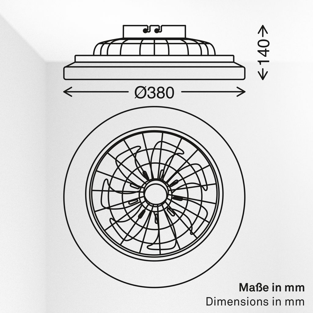 Pafo Ceiling Fan with Light - 24W, 2600lm, 5 Speeds, CCT, Dimmable, White