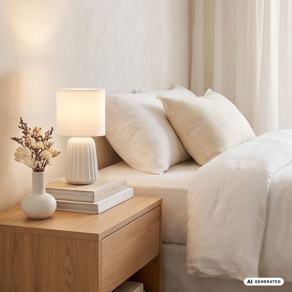 Dora Tischlampe - mit Schalter, Keramik, E14 Fassung, Weiß
