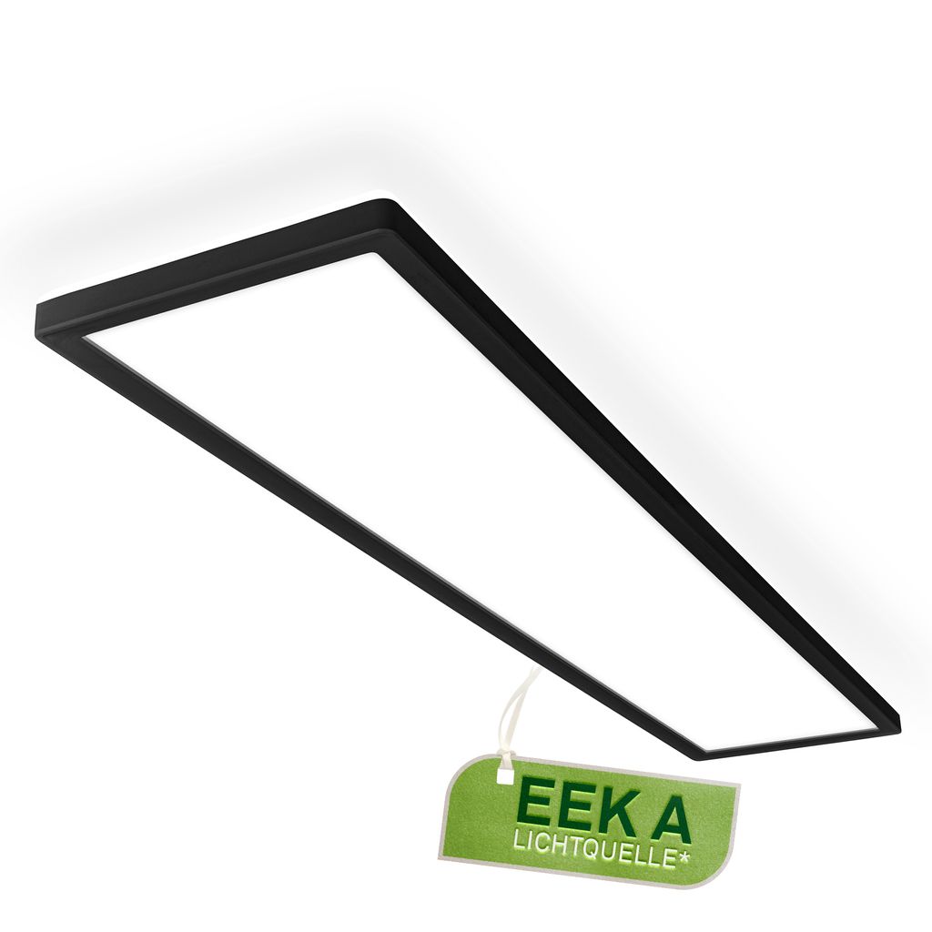 Tava A LED Deckenlampe 98cm, mit EEK A Lichtquelle*, Backlight, Schwarz