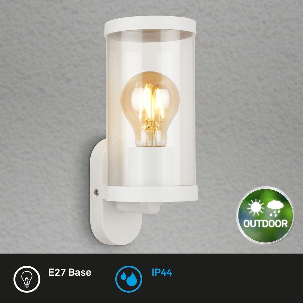 Außenleuchte, weiß, 1x E27 exkl max 12W