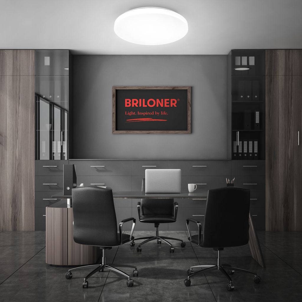 Rowno LED Deckenlampe, Dimmbar, CCT, Fernbedienung, Rund 49 cm, Weiß