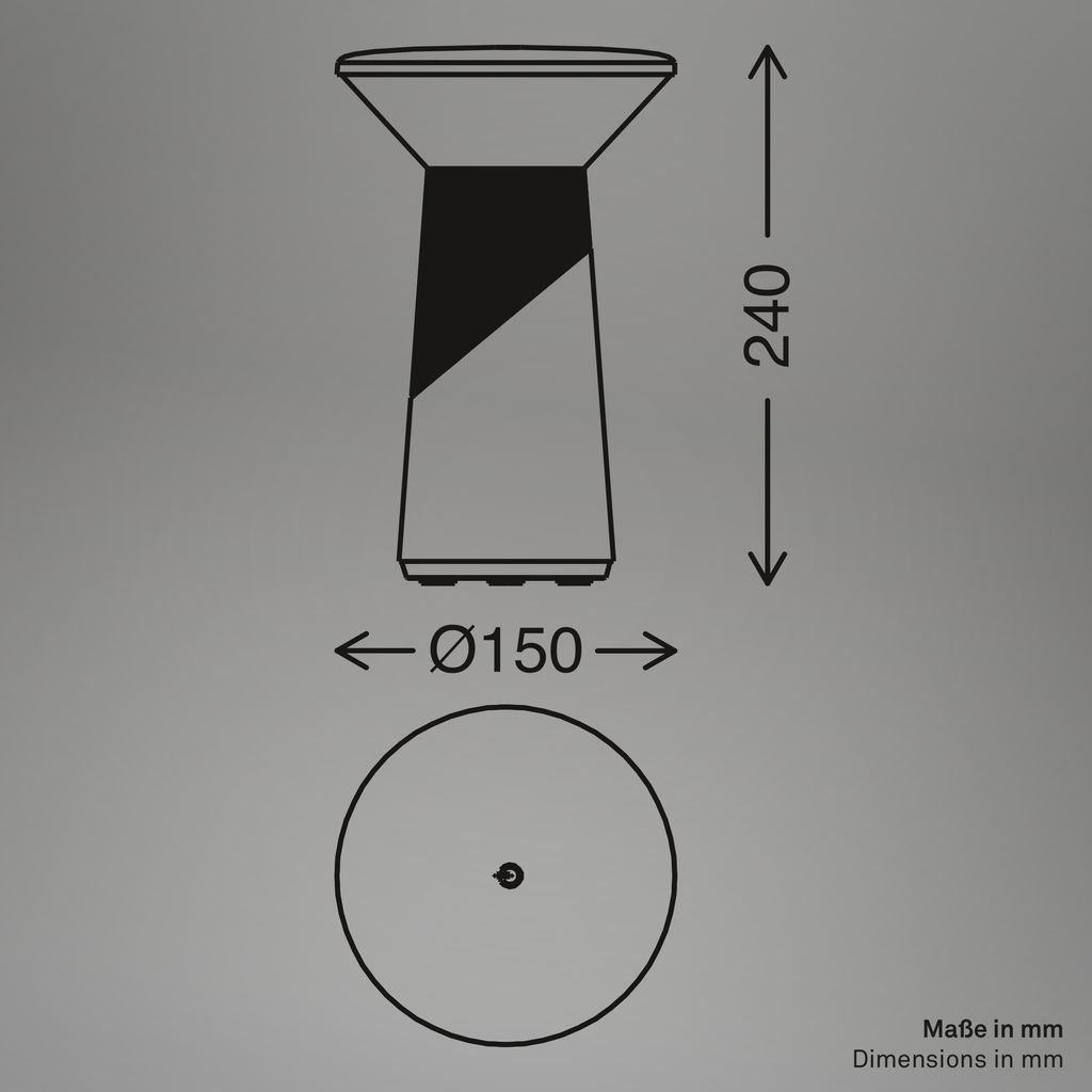 Pilia Table Lamp - 2.6W, 200lm, LED, Cordless, Dimmable, Touch, Light Grey