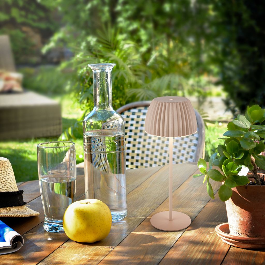 LED Tischlampe Akku LED Tischleuchte Dimmbar Kabellos Touch Aussen/Innen 7