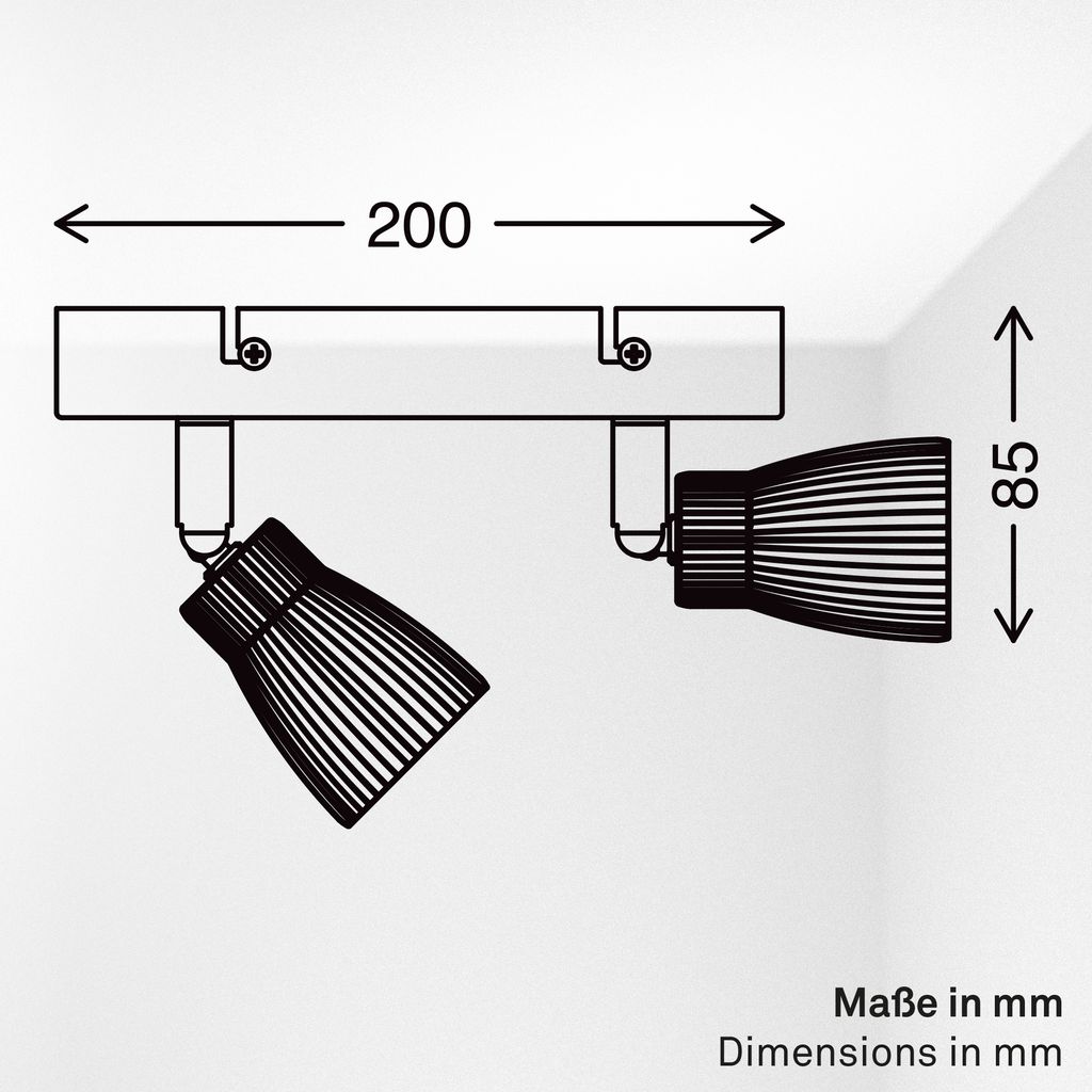 Riff Ceiling Spotlight 20 cm - 7W, 800lm, LED, Adjustable, Off-White