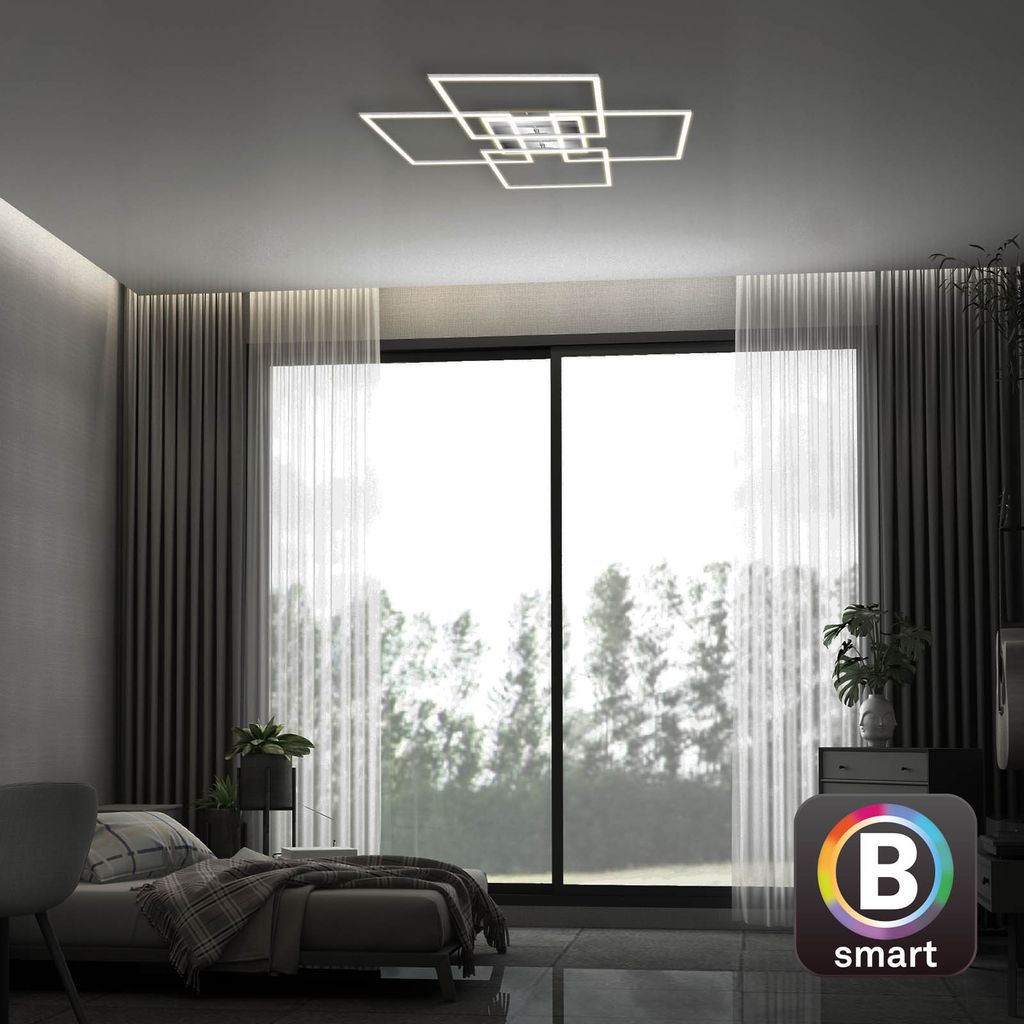 CCT LED Deckenleuchte, 72,4 cm, 50 W, 5500 lm, Aluminium