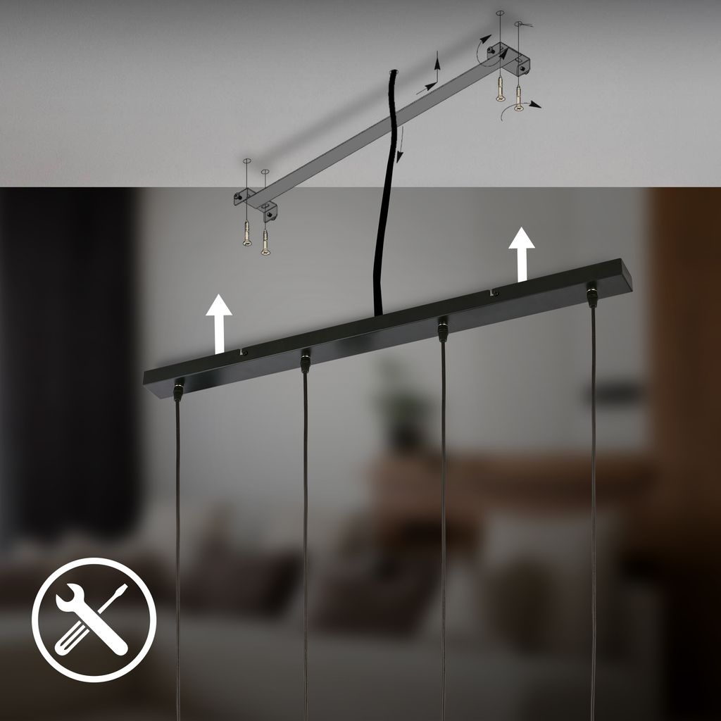 Ida Pendelleuchte - GU10 Fassung, max. 9W, Höhenverstellbar, Schwarz