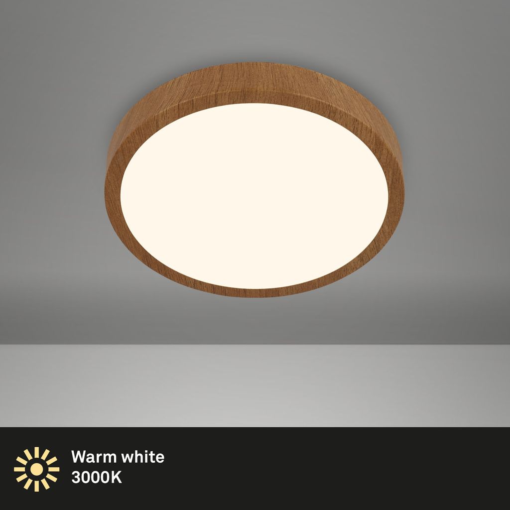 LED Aufbaustrahler 16W LED Panel Warmweiß 3000K holzfarben Metallrahmen 2000lm 1