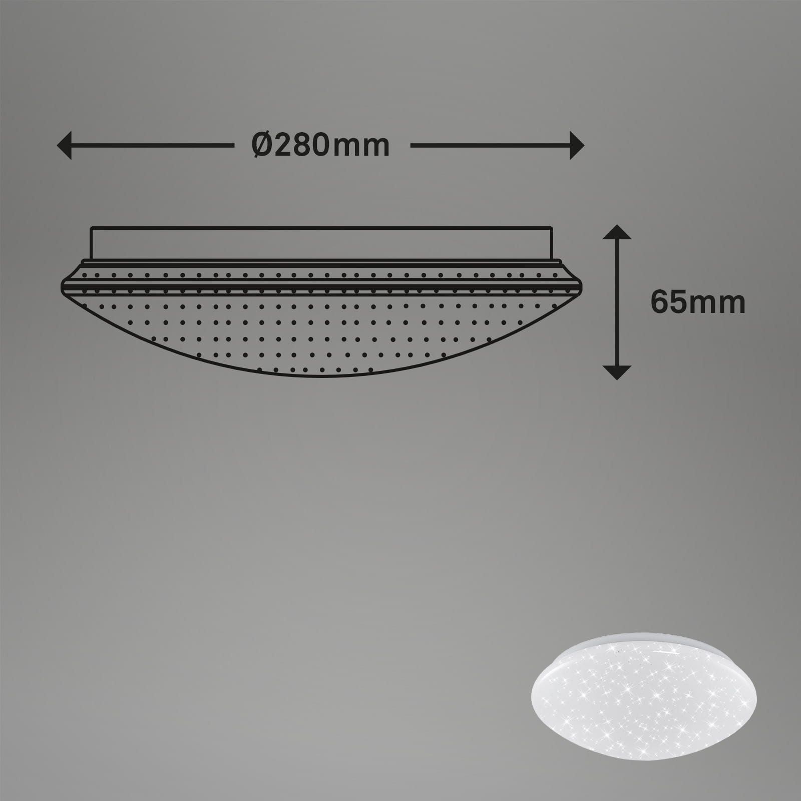 STERNENHIMMEL LED Deckenleuchte, Ø 28 cm, 12 W, Weiß