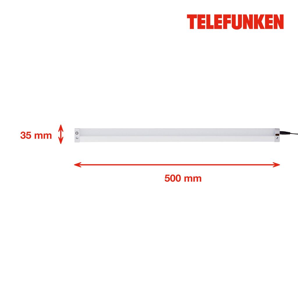 Telefunken Sensor Unterbauleuchte. 50 cm. 9 W. 700 lm. Silber 6
