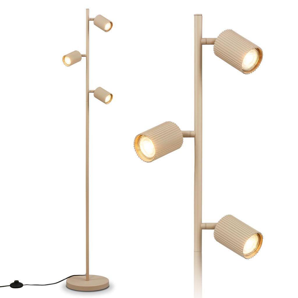 Ida Stehlampe - Schalter, Schwenkbar, GU10 Fassung, max. 9W, Beige