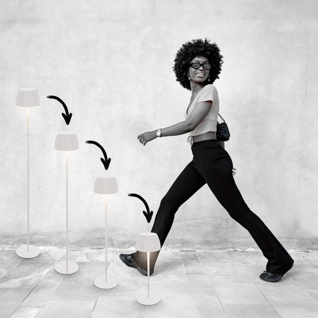 LED Stehlampe kabellos LED Stehleuchte Standleuchte Akku Wohnzimmer dimmbar 6