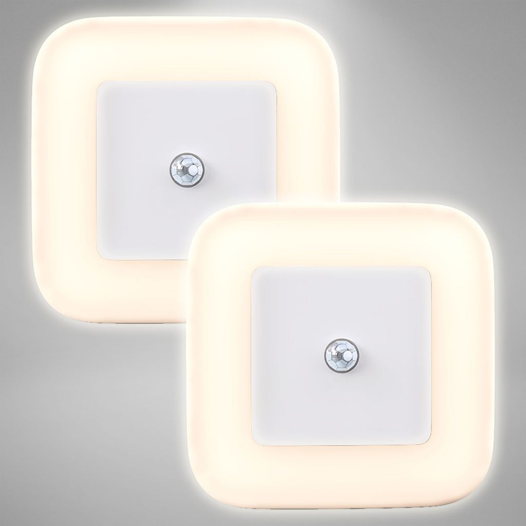 Nachtlicht - 0,32W, 26lm, mit Bewegungsmelder, Stecker, Timer, warmweiß, weiß