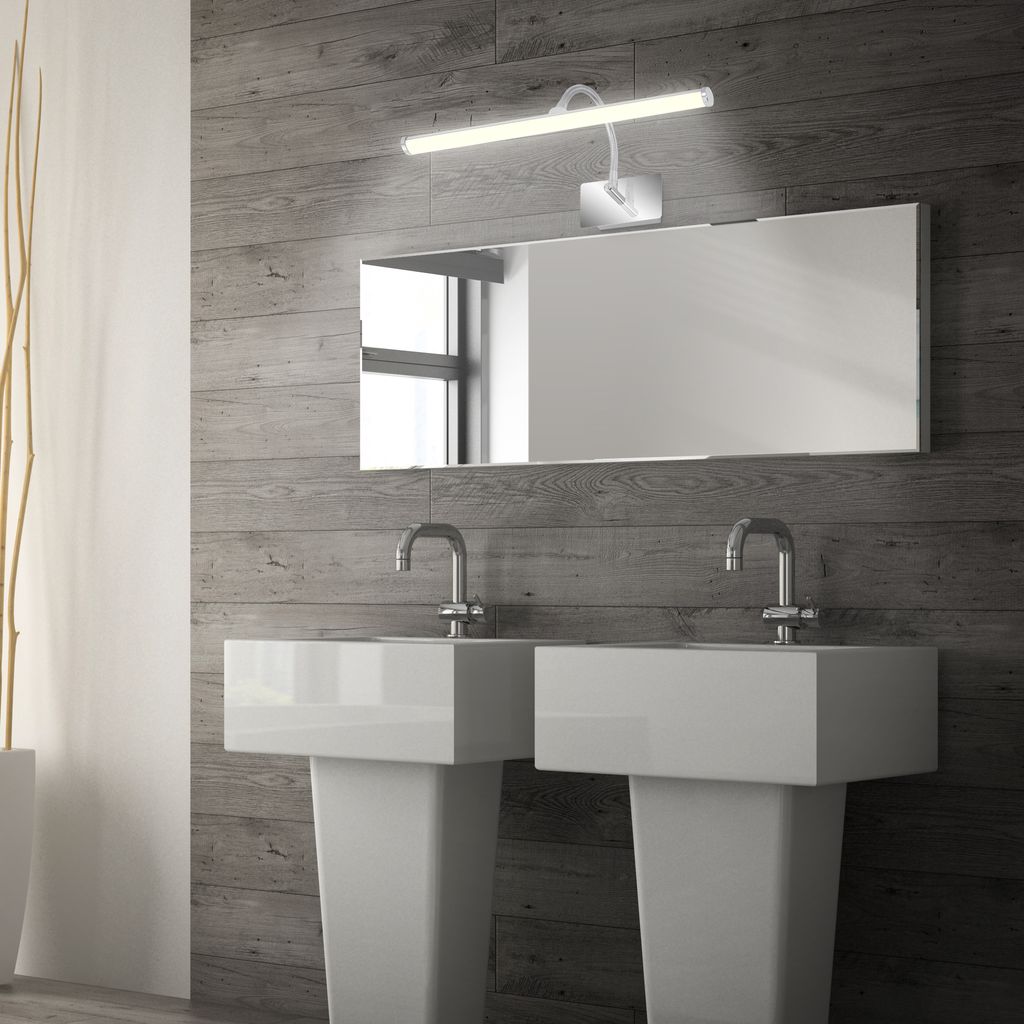 LED Spiegelleuchte 40 cm 5,5W 550lm chrom