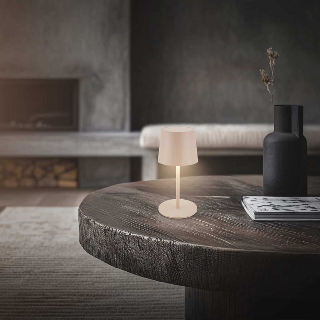 LED Tischlampe Akku LED Tischleuchte Dimmbar Kabellos Touch Aussen/Innen 9