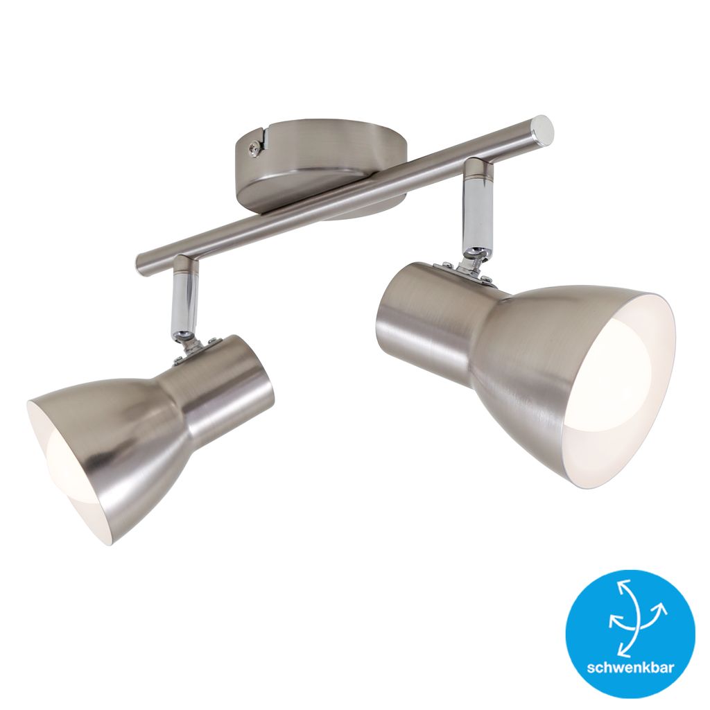 Deckenleuchte Spotleuchte Retro schwenkbar E14 25 W schwarz Metall Briloner 3