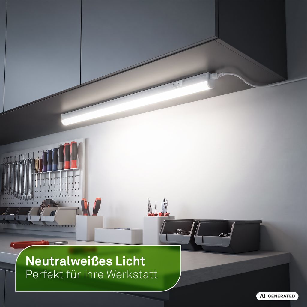 Took A Unterbauleuchte 58,5 cm - 3,5W, 740lm, mit EEK A Lichtquelle*, Neutralweiß, LED, Weiß