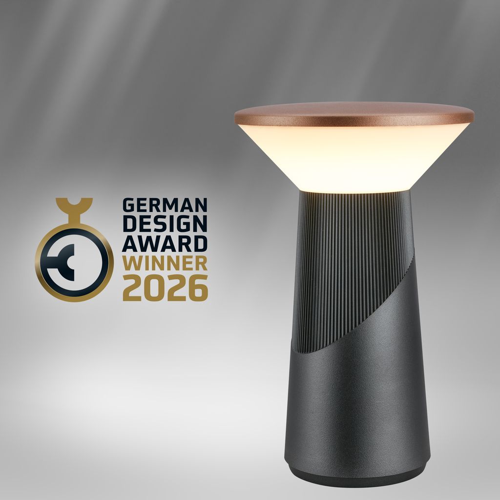 Pilia Table Lamp - 2.6W, 200lm, LED, Cordless, Dimmable, Touch, Anthracite Bronze