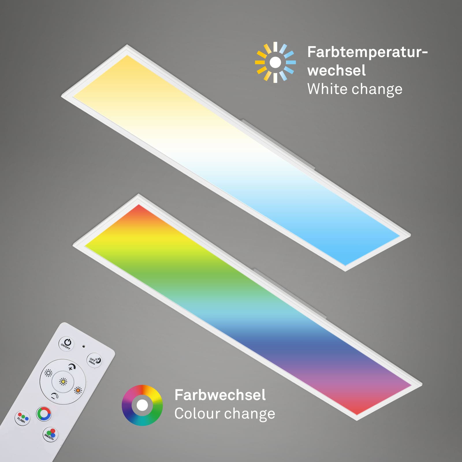 RGB LED Deckenleuchte, CCT, Nachtlicht, RGB, Timerfunktion, Dimmbar