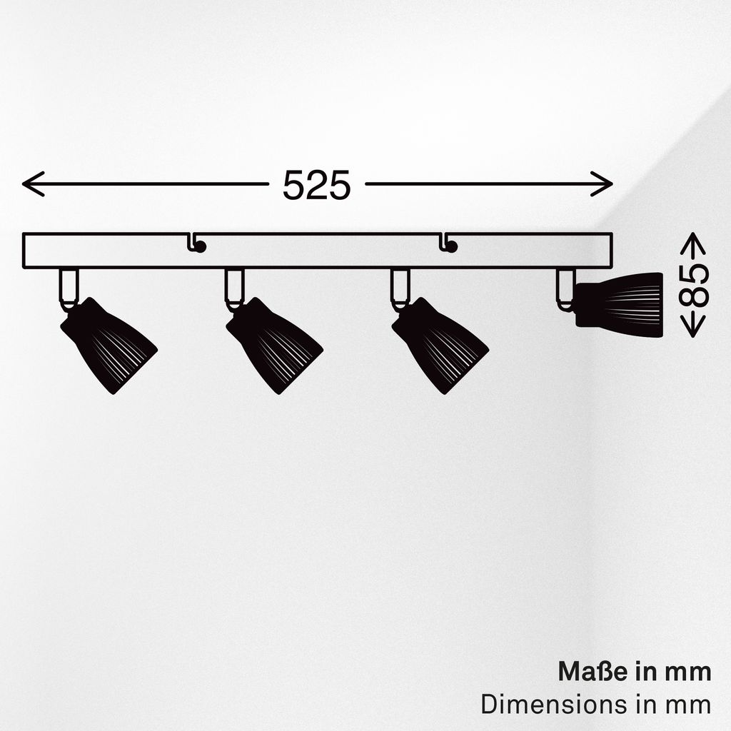 Riff Ceiling Spotlight 20 cm - 14W, 1600lm, LED, Adjustable, Black
