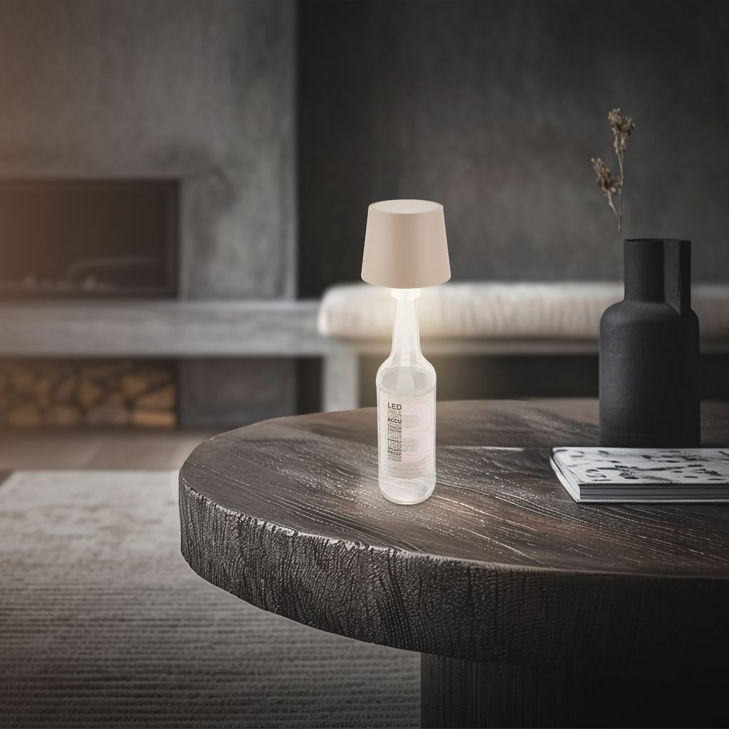 LED Flaschenlampe Flaschenlicht Tischlampe Dimmbar Touch Fernbedienung Kabellos 9