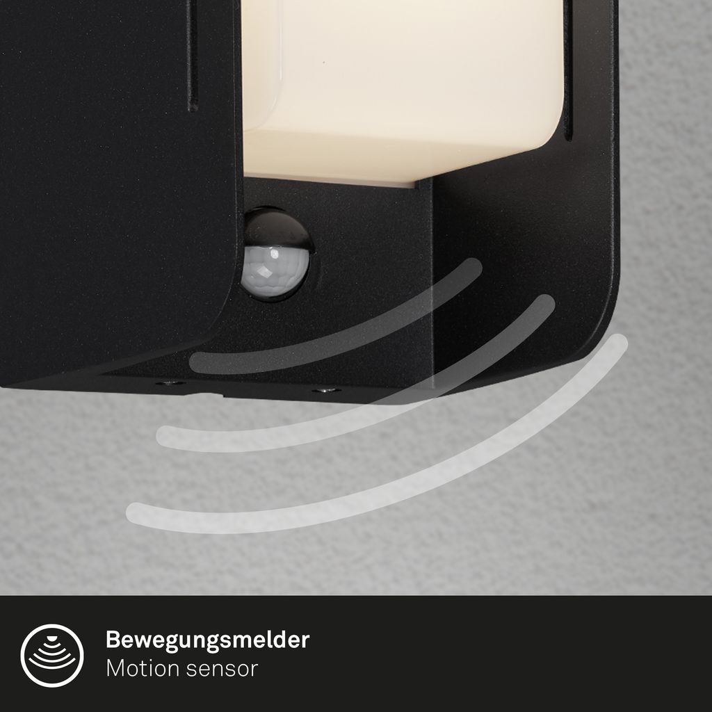Sensor Außenleuchte 25,5 cm 1x exkl E27 12W schwarz