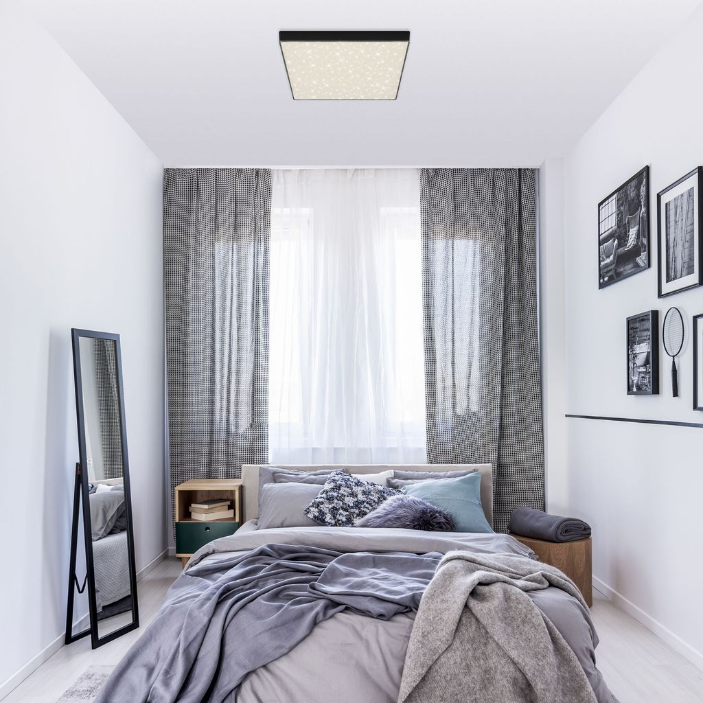 STERNENHIMMEL LED Deckenleuchte, 28,7 cm, 21 W, Schwarz