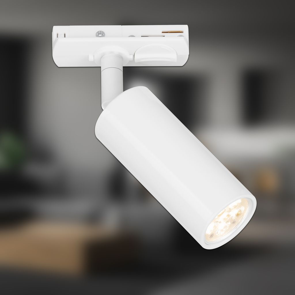 Briloner Rail Schienensystem. Dimmbar. Schwenkbar. Drehbar. Kombinierbar. Weiß. Ø4 x 10 cm 1