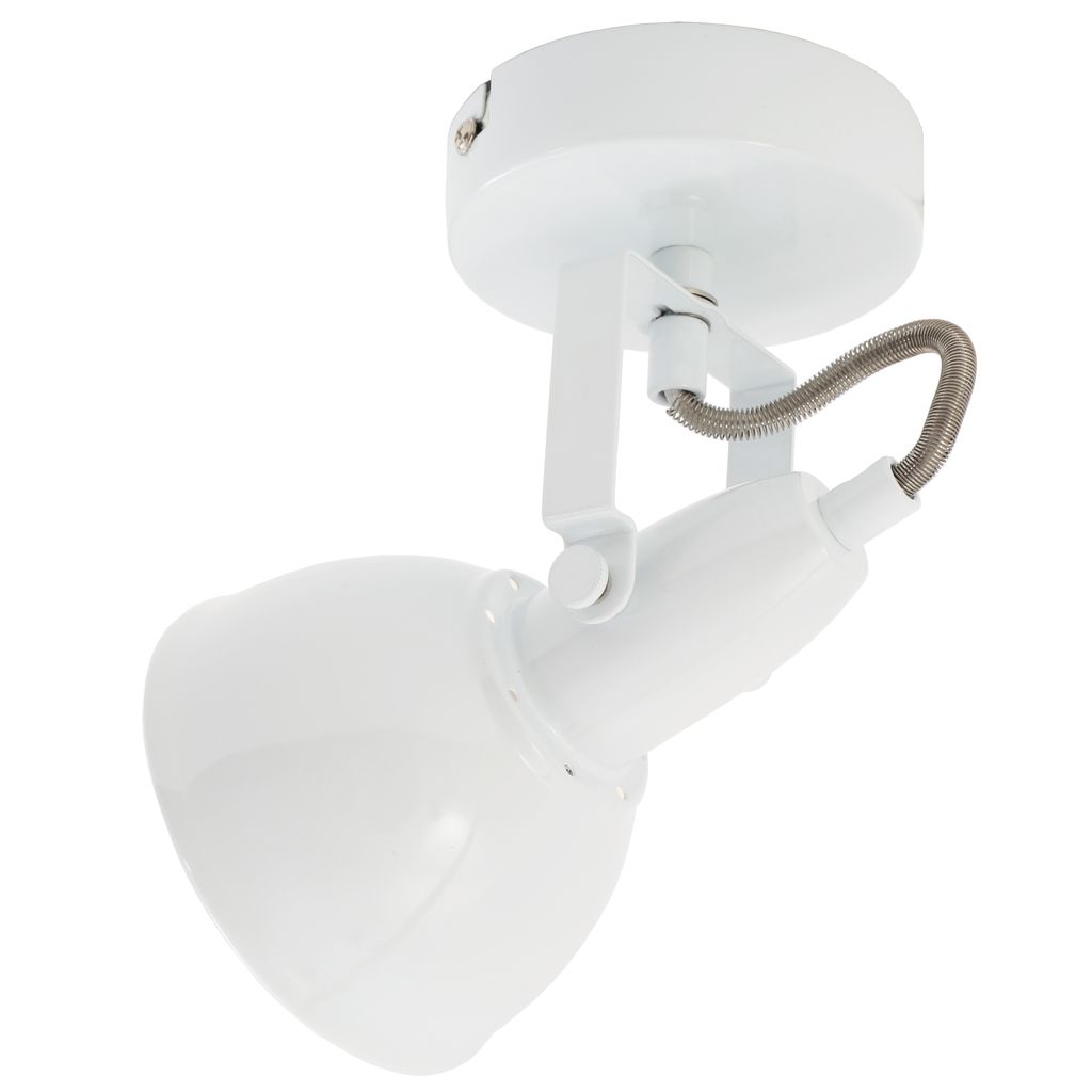 Wandleuchte Spotlampe dreh-& schwenkbar 1xE14 Retro 40W Ø10.5cm Weiß Briloner 4