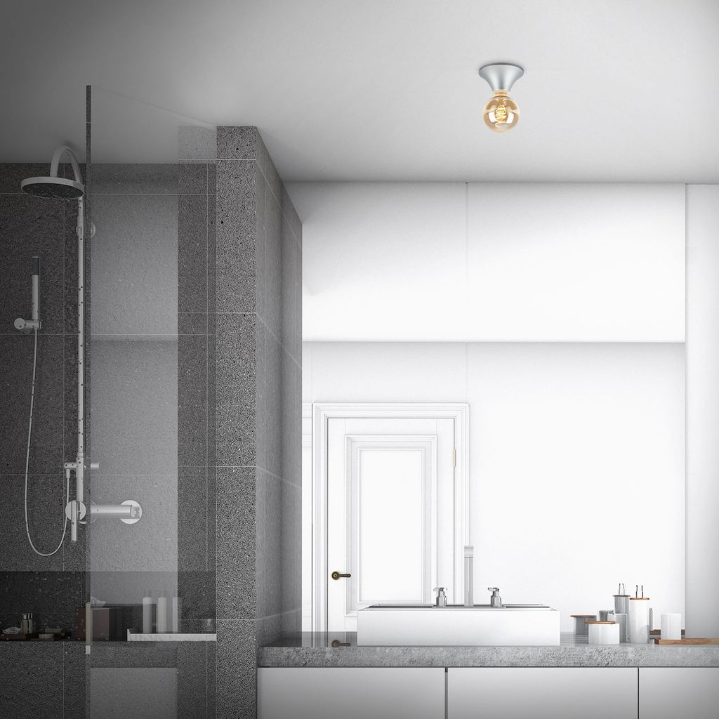 Deckenleuchte exkl. E27 max. 10 Watt IP44 Spritzwasserschutz chrom Briloner 5