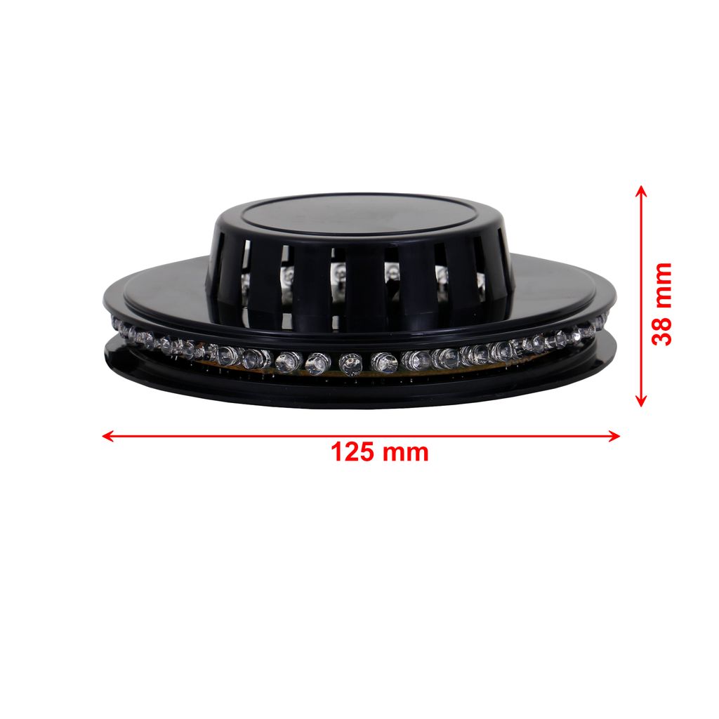 LED RGB Lichtrad Ø 12,5 cm max. 3W schwarz