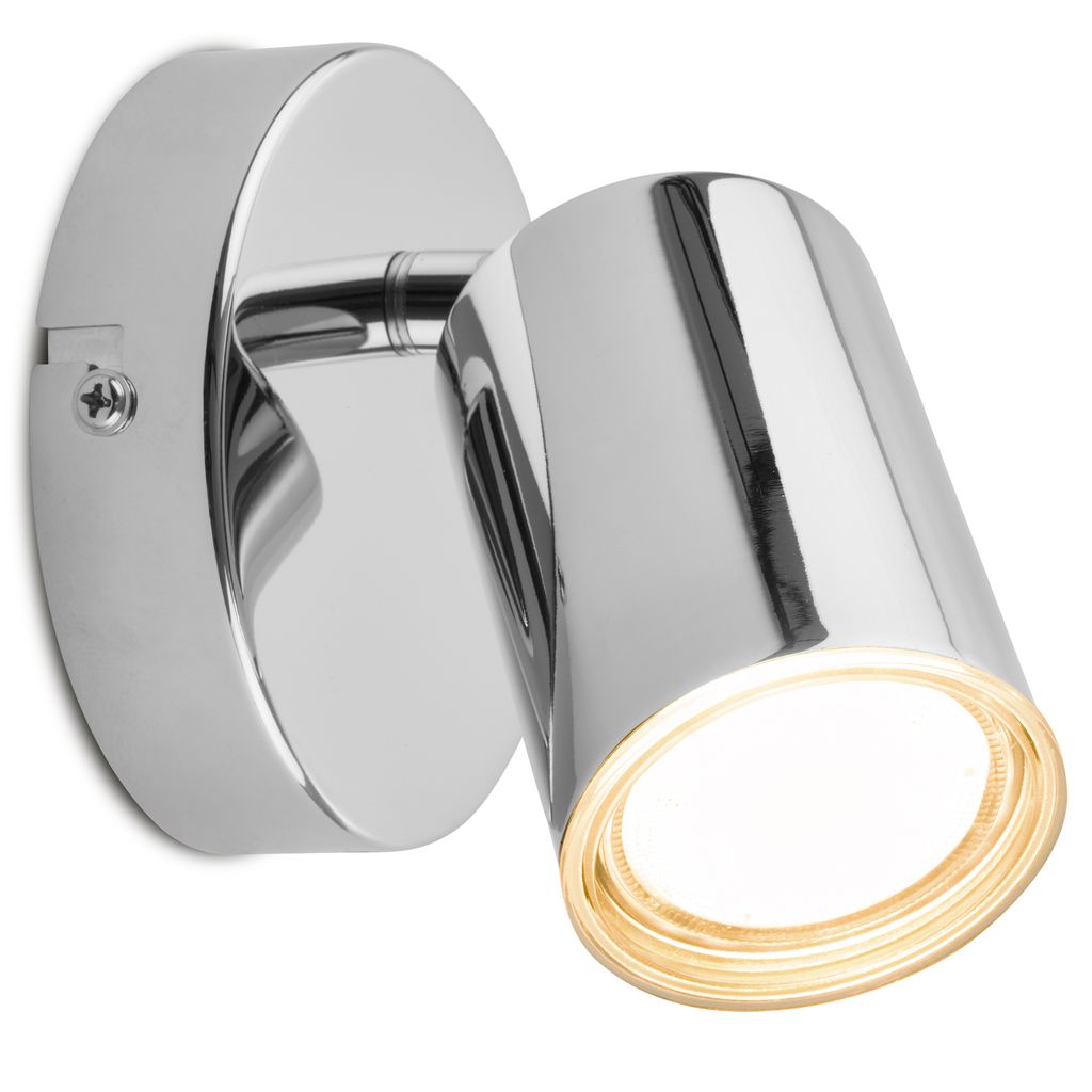 Nerida Wandlampe - GU10 Fassung, max. 9W, Schwenkbar, IP44, Chrom