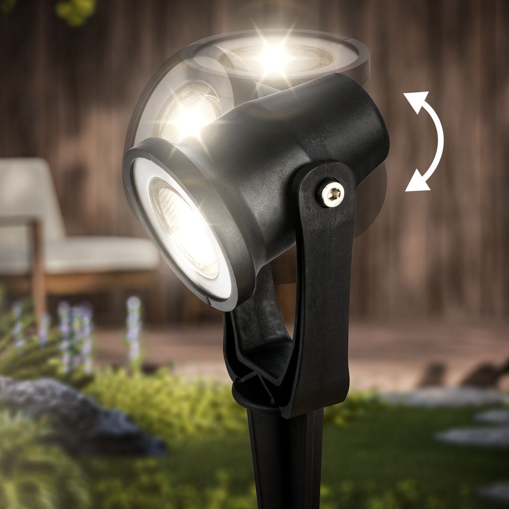 Starter-SET Lillis CONNECT TO SHINE, 3er Set Wegleuchten, IP65, schwarz
