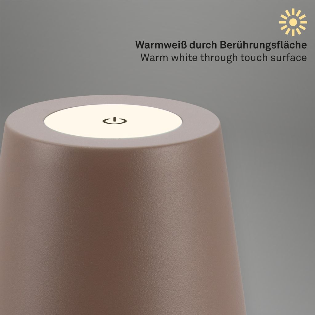 Tischlampe Akku Tischleuchte Kabellos Touch höhenverstellbar Akku tauschbar 4