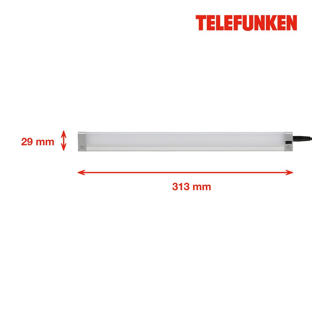 TELEFUNKEN LED Unterbauleuchte 31,3 cm 4W 400lm silber