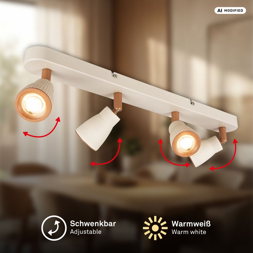Riff Deckenstrahler 20 cm - 14W, 1600lm, LED, Schwenkbar, Warm Grey-Coffee