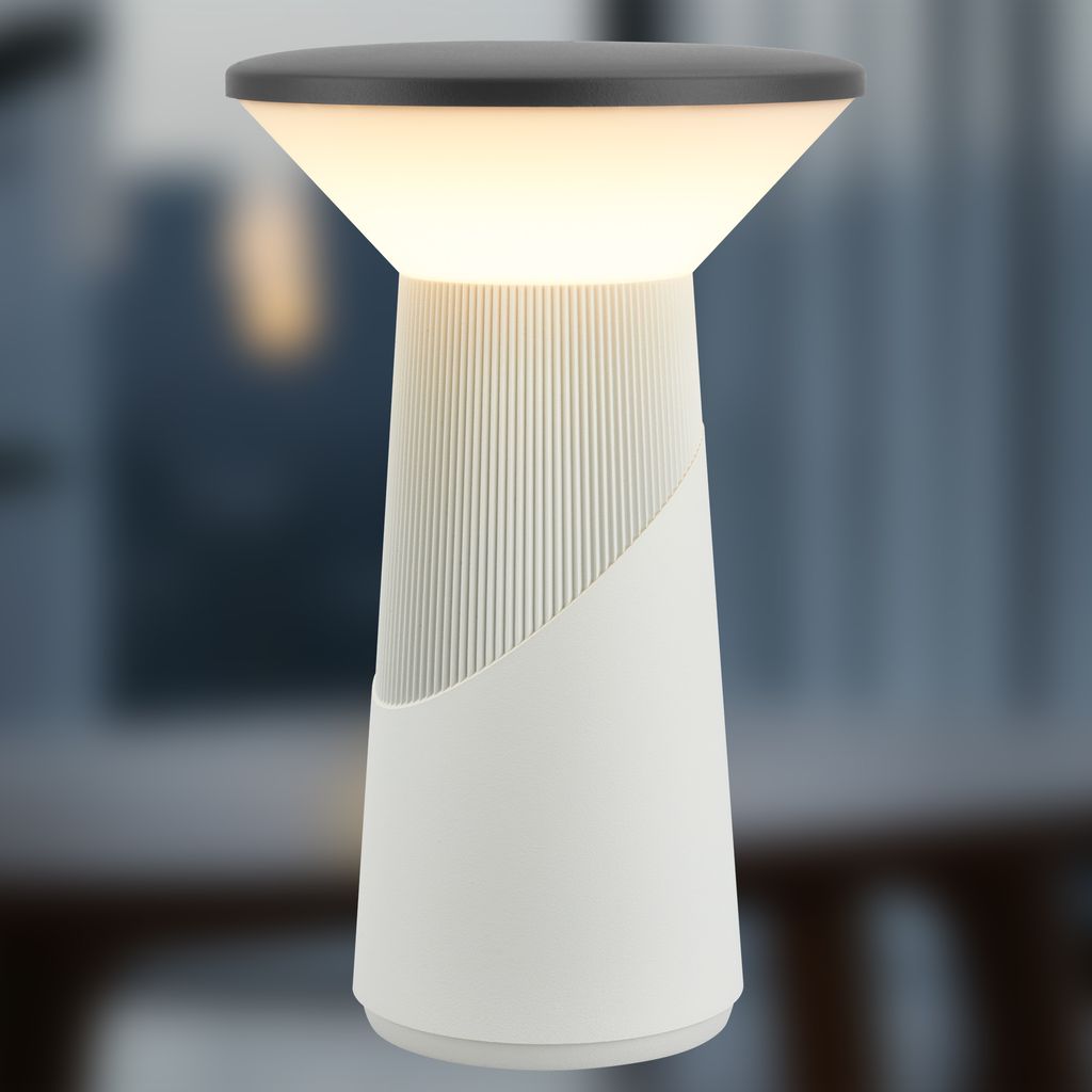 Pilia Table Lamp - 2.6W, 200lm, LED, Cordless, Dimmable, Touch, Light Grey
