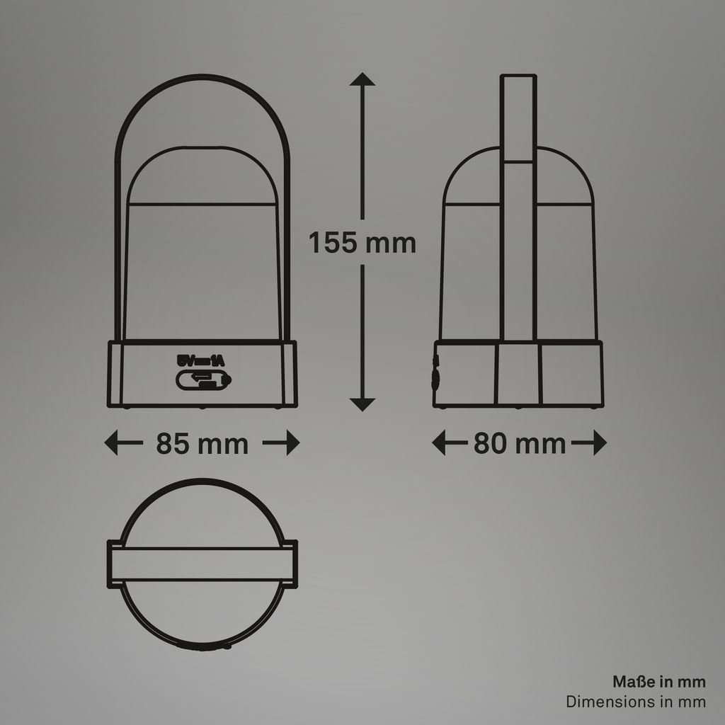 LED Tischlampe Akku LED Tischleuchte Dimmbar Kabellos Touch Terrasse Warmweiß 7