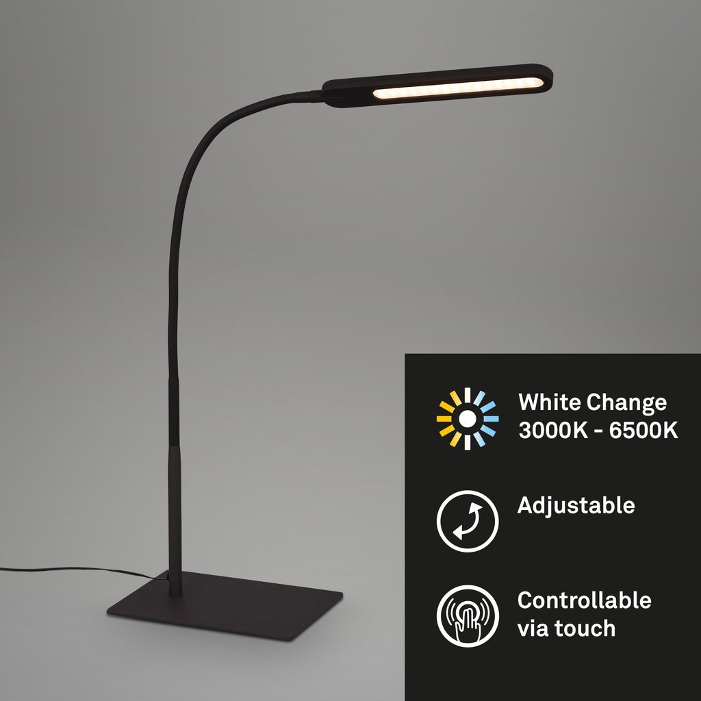 LED CCT Touch Lampe de table 95 cm 8W 600lm noir