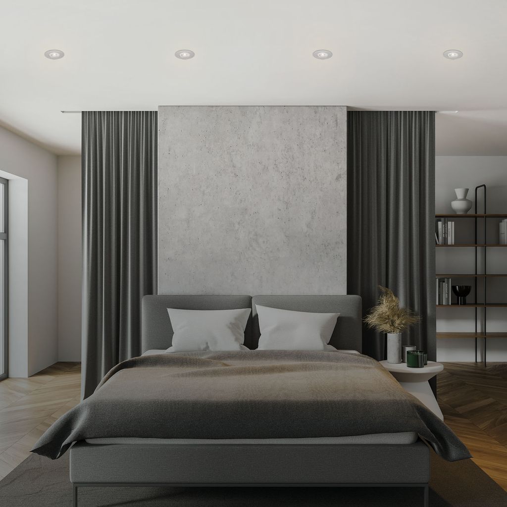 LED Einbauleuchten Badlampen dimmbar 4er Set 4.9W IP44 Ø9cm chrom Briloner 5