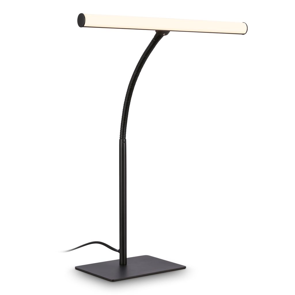 Lectra Schreibtischlampe - 7W, 800lm, mit Schalter, LED, Warmweiß, Schwarz
