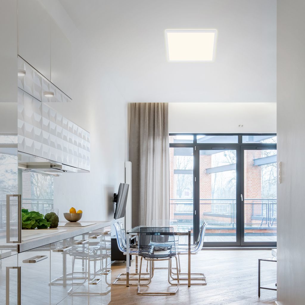 LED Panel Dimmbar Fernbedienung Ultraflach CCT 18W weiß Kunststoff Briloner 7