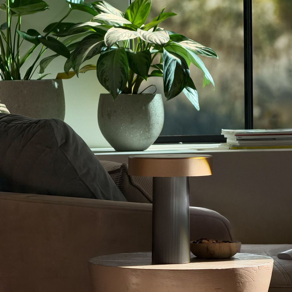 Bito Table Lamp - 3W, 300lm, Cordless, LED, Dimmable, Warm White, Metallic Anthracite