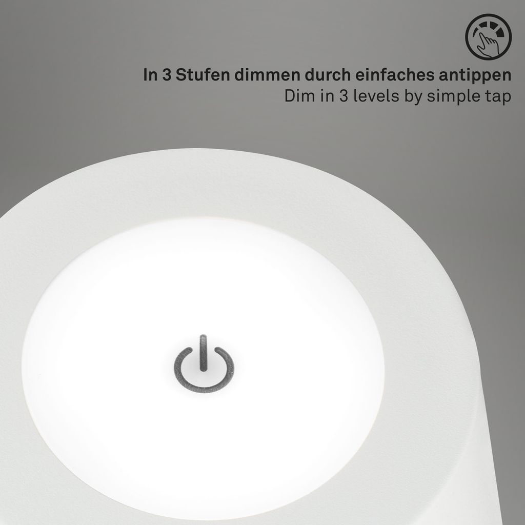 LED Akku-Stehleuchte 130 cm 3,5 Watt 400lm weiß