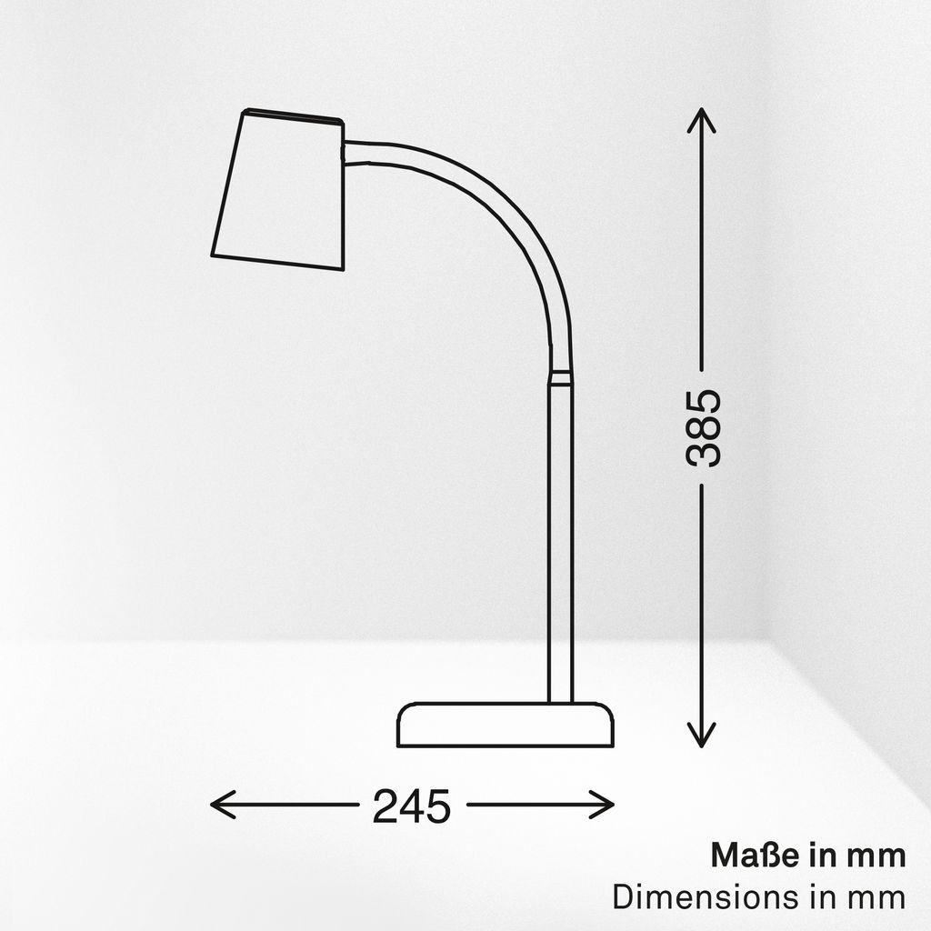 Tischleuchte, 38,5 cm, 1x GU10, max. 9W, lindgrün