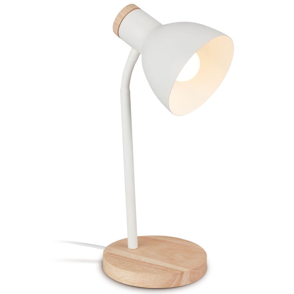 Prep Tischlampe - mit Schalter, E14 Fassung, max. 10W, Weiß-Holz